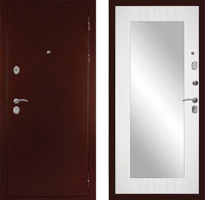 Входная дверь Дверь Сударь С-503 Сандал белый с зеркалом в Всеволожске