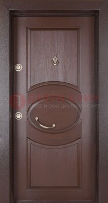 Коричневая входная дверь c МДФ панелью ЧД-36 в частный дом в Всеволожске