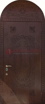 Железная арочная дверь с рисунком ДА-1 для аптеки в Всеволожске