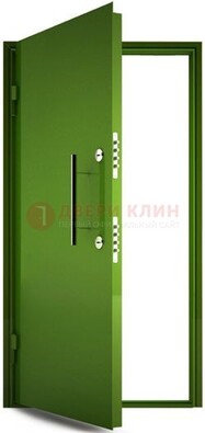 Зеленая металлическая бронированная дверь ДБ-8 в Всеволожске