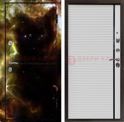 Стальная дверь с фотопечатью космоса ДФ-14 в Всеволожске