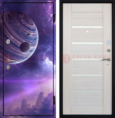 Стальная дверь с фотопечатью планеты ДФ-19 в Всеволожске