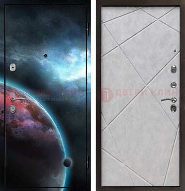Железная дверь с фотопечатью планеты ДФ-21 в Всеволожске