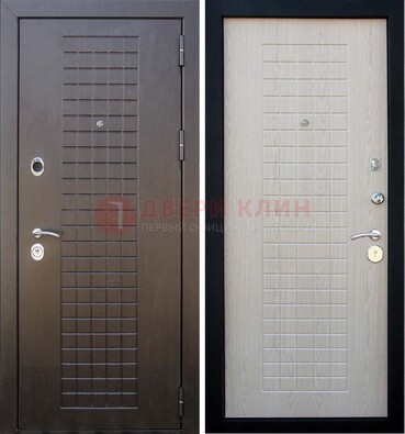 Темная железная дверь с МДФ ДМ-149 для деревянного дома в Всеволожске