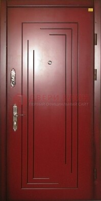 Бордовая стальная дверь с МДФ ДМ-183 в Всеволожске