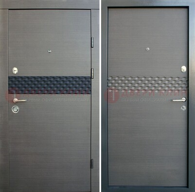 Темно-серая стальная дверь с МДФ ДМ-218 Кириши