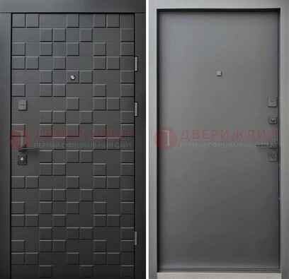 Темная стальная филенчатая дверь с МДФ ДМ-221 в Всеволожске