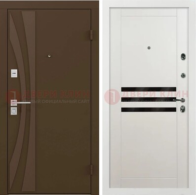 Стальная коричневая дверь с МДФ панелями ДМ-293 в Всеволожске