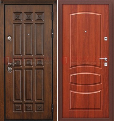 Темная металлическая дверь с МДФ и узором ДМ-364 в Всеволожске