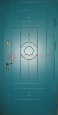 Голубая железная дверь с МДФ ДМ-38 в Всеволожске