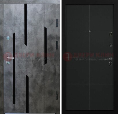 Стальная дверь с МДФ в темном цвете ДМ-415 в Всеволожске