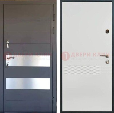 Металлическая дверь МДФ темная и светлая ДМ-420 в Всеволожске