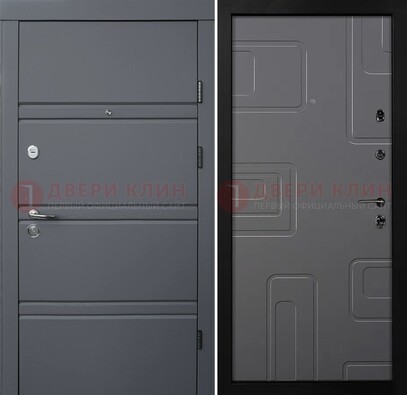 Серая металлическая дверь с МДФ в квартиру ДМ-485 в Всеволожске