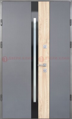 Полуторная металлическая дверь с МДФ ДМ-503 в Всеволожске