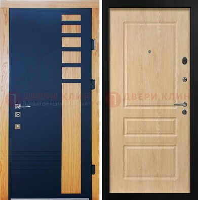 Двухцветная железная дверь с МДФ в квартиру ДМ-511 в Всеволожске