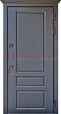 Тёмная входная дверь для коттеджа с МДФ ДМ-528 в Всеволожске