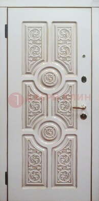 Уличная белая дверь для загородного дома с МДФ ДМ-529 в Всеволожске