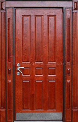 Красная входная дверь для улицы с МДФ ДМ-532 в Всеволожске