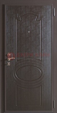 Темная металлическая дверь с МДФ ДМ-88 для частного дома в Всеволожске