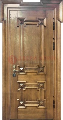 Филенчатая железная дверь с массивом дуба ДМД-56 в Всеволожске