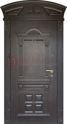 Темная уличная дверь с массивом дуба с узором ДМД-58 в Всеволожске