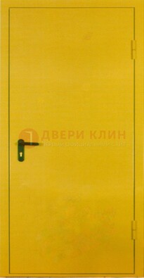 Желтая железная дверь с нитроэмалью ДН-5 в Всеволожске