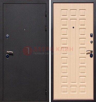 Черная стальная дверь с порошковым окрасом МДФ внутри ДП-102 в Всеволожске