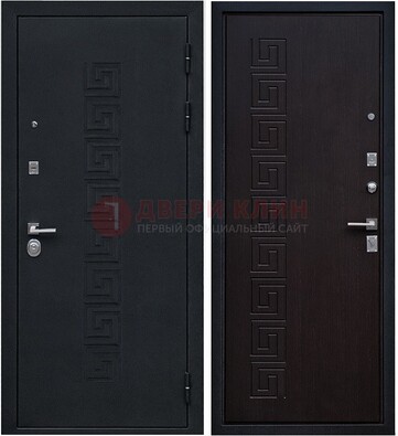 Черная входная дверь с порошковым покрытием ДП-108 в Всеволожске