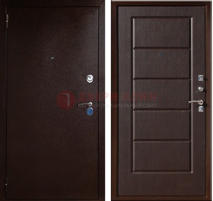 Темная входная дверь с порошковым окрасом ДП-113 в Всеволожске