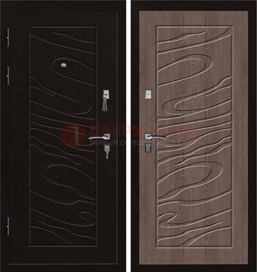 Темная железная дверь с порошковым окрасом ДП-127 в Всеволожске