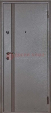 Коричневая металлическая дверь с порошковым напылением ДП-132 в Всеволожске