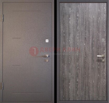 Серая металлическая дверь с порошковым напылением ДП-148 в Всеволожске