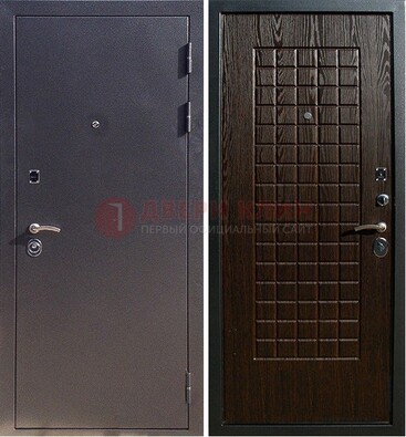 Серая металлическая дверь с порошковым напылением ДП-153 в Всеволожске