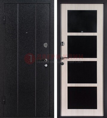 Черная металлическая дверь с порошковым напылением ДП-176 в Всеволожске