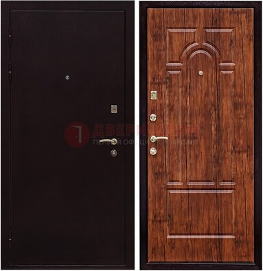 Темная железная дверь с порошковым покрытием ДП-194 в Челябинске