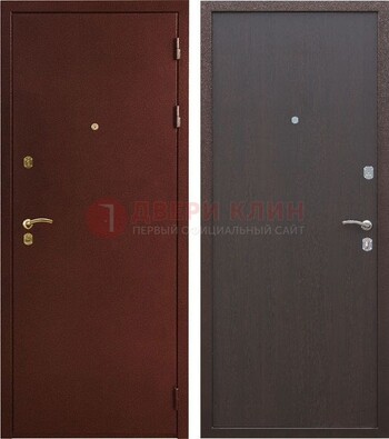 Бордовая входная дверь с порошковым покрытием ДП-201 в Всеволожске