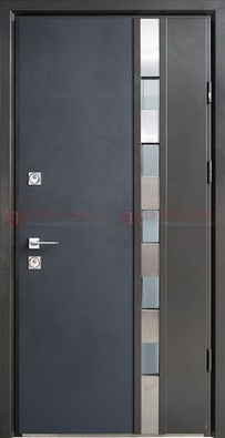 Входная дверь с порошковым покрытием со стеклянными вставками ДП-217 в Всеволожске