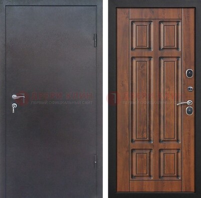Темная входная дверь с порошковым покрытием с МДФ панелью ДП-235 в Всеволожске