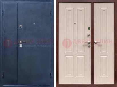 Двустворчатая стальная дверь с порошковым напылением и МДФ ДП-239 в Гатчине