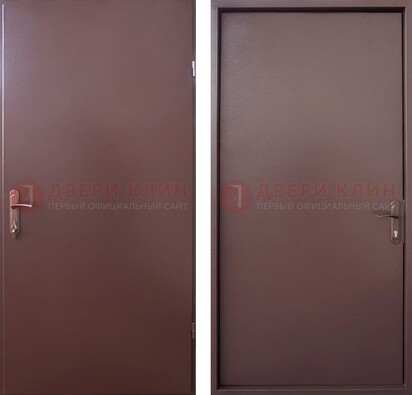 Коричневая железная дверь с порошковым покрытием и МДФ ДП-252 в Всеволожске