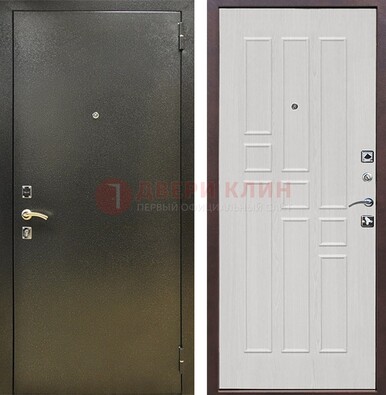 Входная дверь Темное серебро с порошковой отделкой и терморазрывом МДФ ДП-282 в Всеволожске