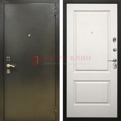 Металлическая темная дверь с порошковым напылением и классической МДФ ДП-298 в Всеволожске