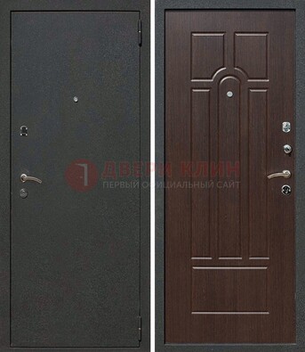 Черная металлическая дверь с порошковым окрасом ДП-47 в Всеволожске