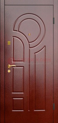 Красная металлическая дверь с порошковым окрасом ДП-57 в Всеволожске