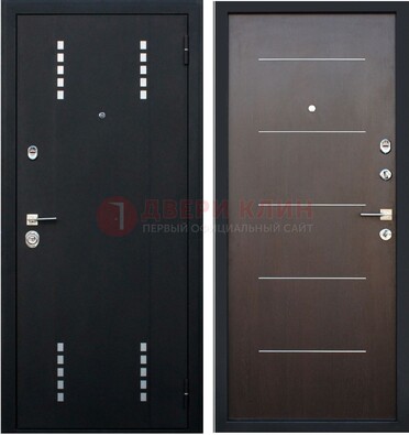 Черная металлическая дверь с порошковым окрасом ДП-62 