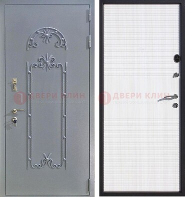 Черная входная дверь с порошковым покрытием ДП-67 в Выборге