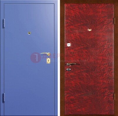 Сиреневая стальная дверь с порошковым покрытием ДП-75 в Всеволожске