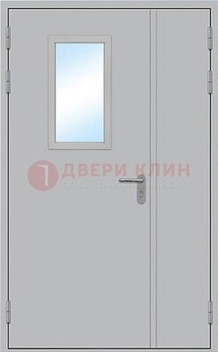 Белая входная противопожарная дверь со стеклянной вставкой ДПП-10 в Всеволожске