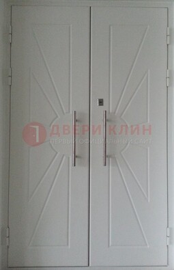 Парадная двухстворчатая дверь с фрезерованным МДФ ДПР-14 в Всеволожске