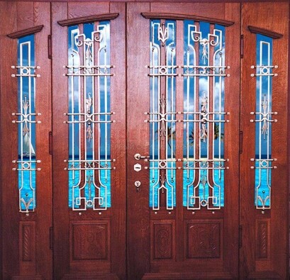 Парадная дверь со вставками из стекла ДПР-55 с шумоизоляцией в Всеволожске
